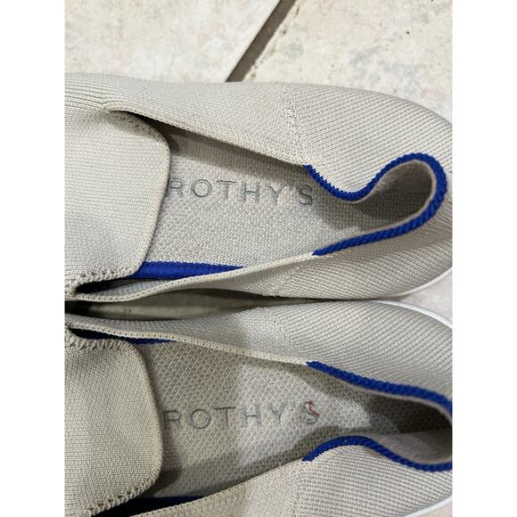 Rothy’s Sand Beige The Original Slip On Sneaker Knit Loafer Sz 12 - Picture 2 of 8